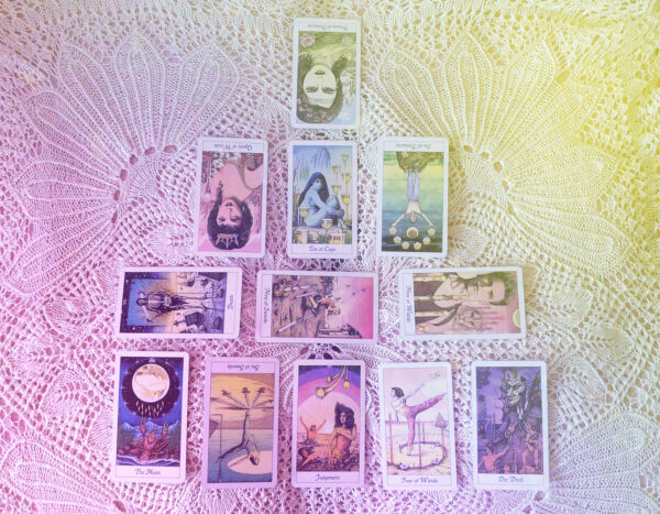 Mysterious Studio Comprehensive Card Reading12 Tarot Cards Example with images