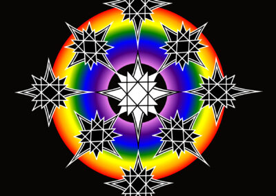Portal of the Rainbow Star (White Star on Black) at Mysterious Studio