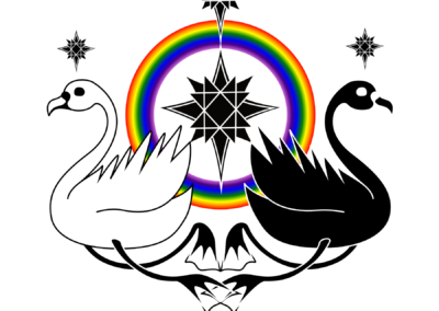 Rainbow Star with Swans at Mysterious Studio