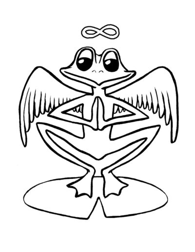 Saint Frog illustration on Mysterious Studio